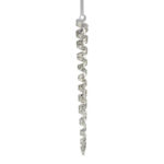 Weiste Glass Spiral Icicle with Silver Glitter (20cm)