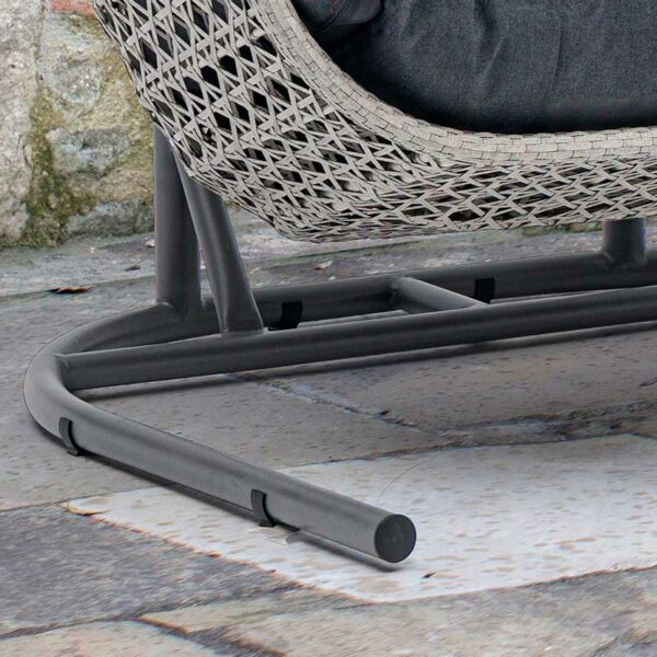 Bramblecrest Wentworth Pewter Rattan Double Cocoon Frame and Feet