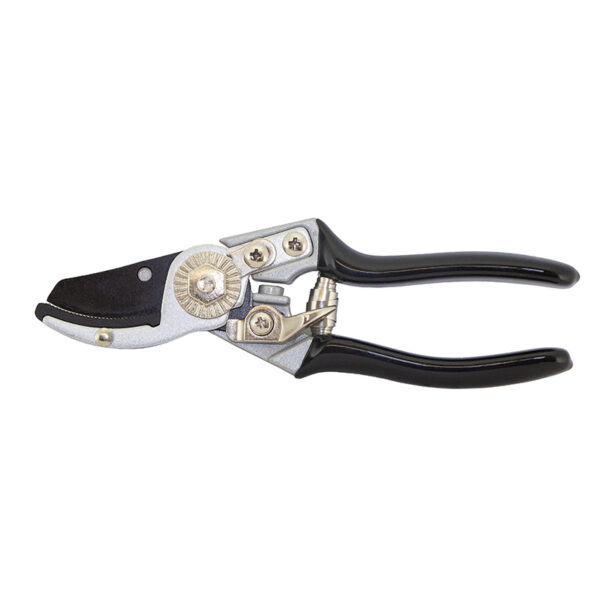A pair of Wilkinson Sword Ultralight Anvil Pruners. The handles are a soft-touch black with a locking thumb catch and anvil style blade system.