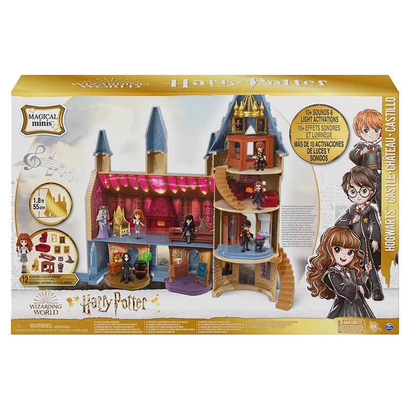 Wizarding World Harry Potter, Magical Minis Hogwarts Castle with 12  Accessories, Lights, Sounds & Exclusive Hermione Doll, Kids Toys for Ages 5  and up