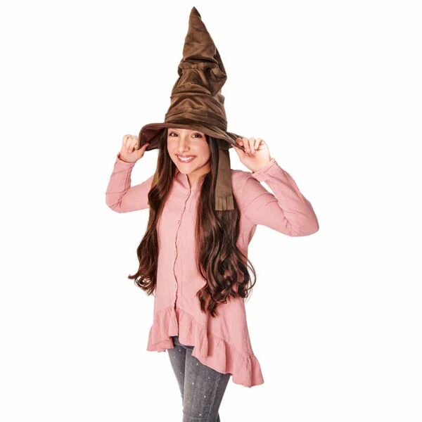 Wizarding World, Talking Sorting Hat with 15 Phrases, Ages 5+ wearing