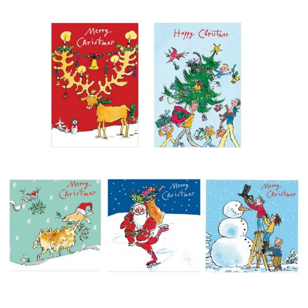 Quentin Blake Charity Christmas Card Assortment Box (Pack of 20)