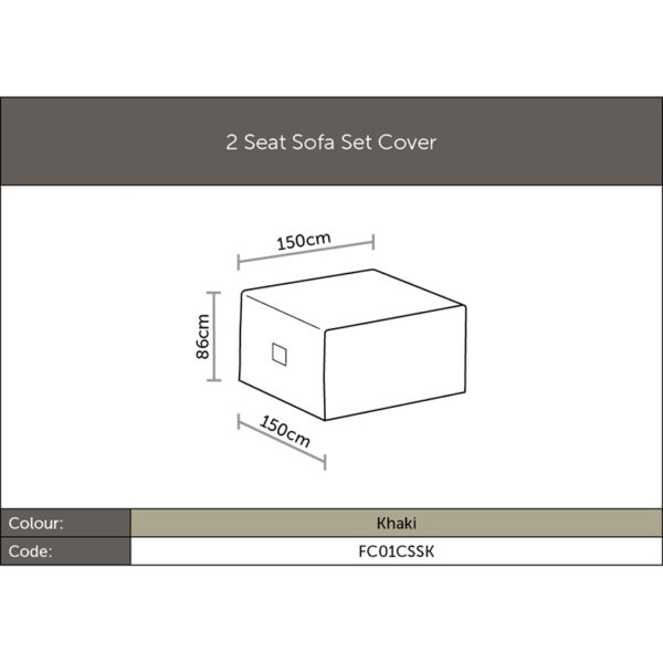 Woven 2 Seat Sofa Cover FC01CSSK