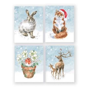 Wrendale Designs Charity Mini Boxed Cards - Fox (Pack of 16)