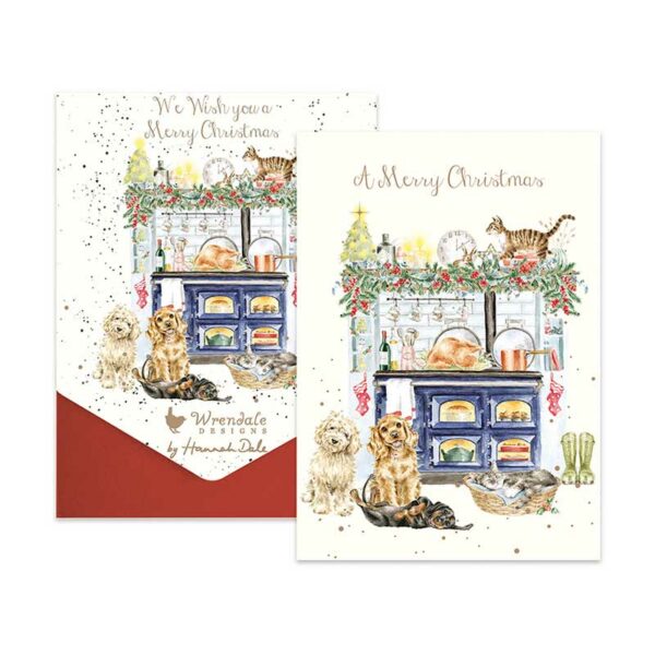 Wrendale Designs Notecard Pack - The Country Christmas Kitchen (Pack of 8)