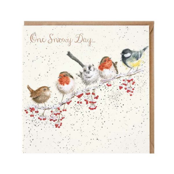 Wrendale Designs One Snowy Day Christmas Card