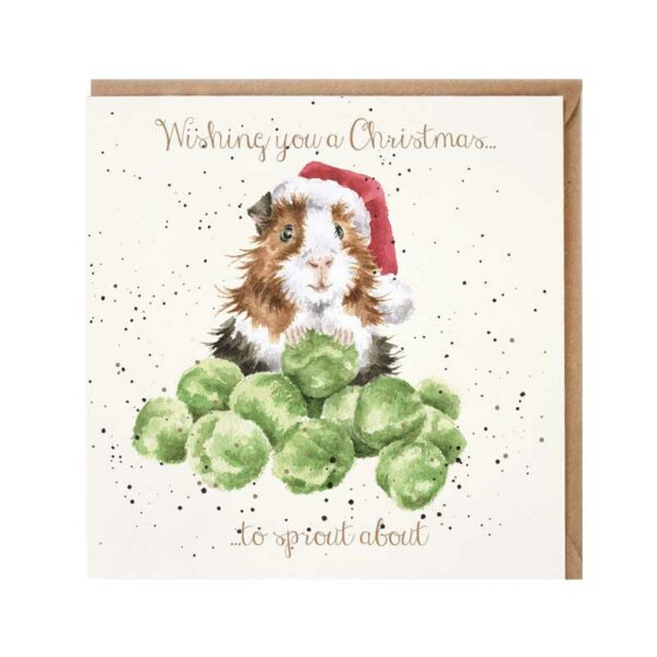 Wrendale Designs Sprouts Christmas Card