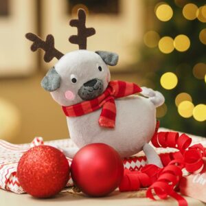 Zoon Festive Percy Pug PlayPal Plush for Christmas